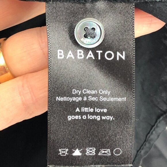 Aritzia Babaton Black Satin Venturi Button up Long Sleeve Blouse M - Picture 8 of 16